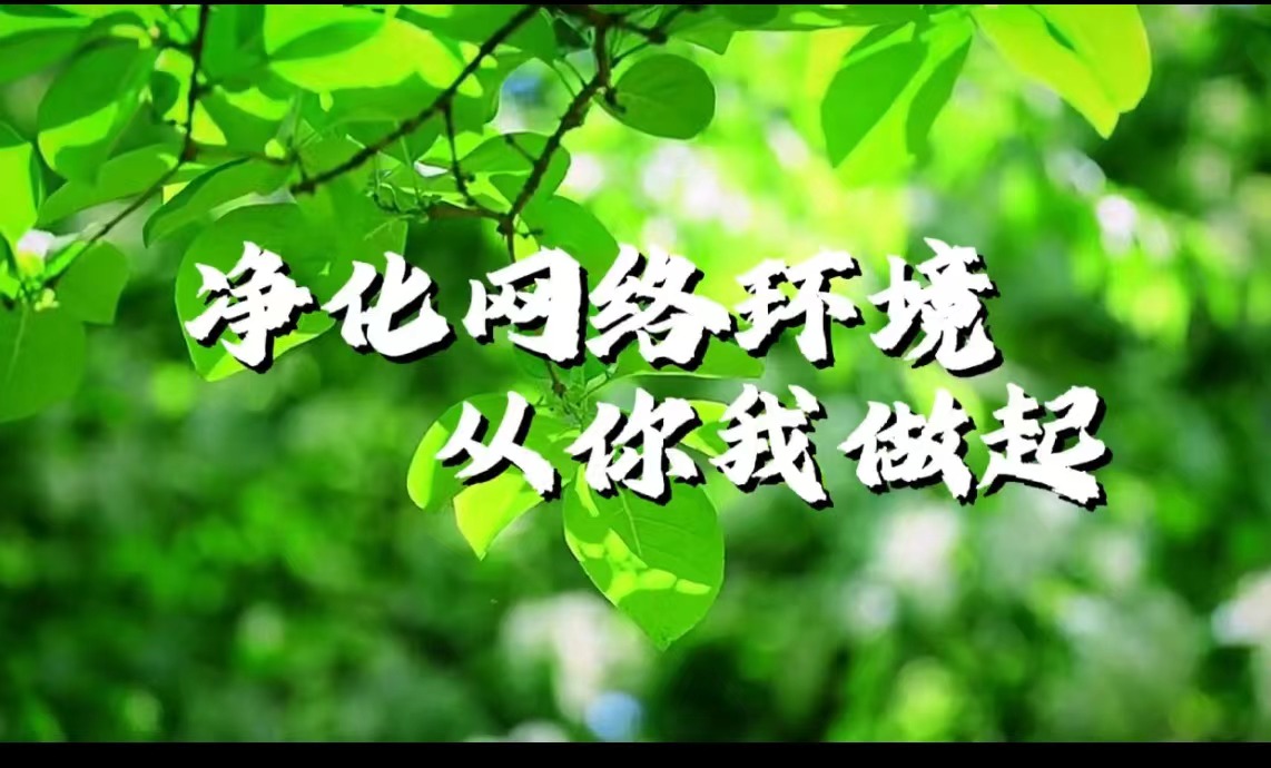 凈化網(wǎng)絡(luò)環(huán)境 從你我做起