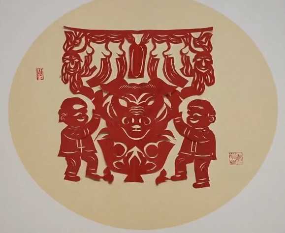 福豬迎馬年 剪紙賀新春