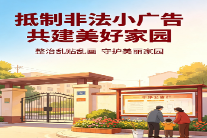 抵制非法小廣告  共建美好家園